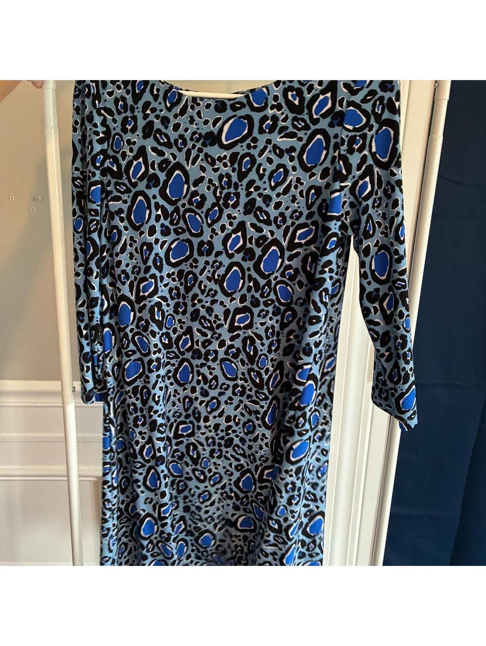 Nine West Women's Blue and Black Work-dress